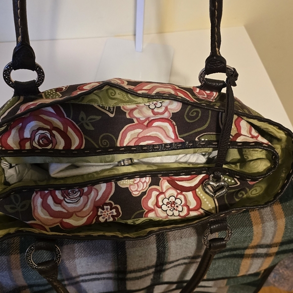 Brighton Floral Tote Bag with Black Leather Accents - Picture 7 of 13